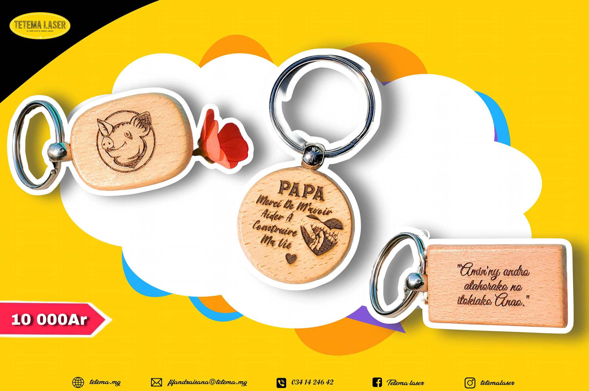 PORTE-CLÉS EN BOIS PERSONNALISÉS