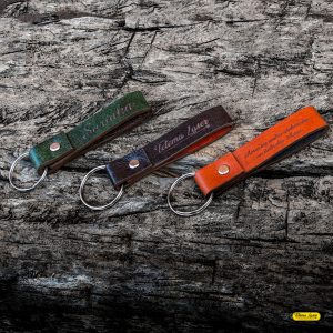 Porte clé en cuir véritable