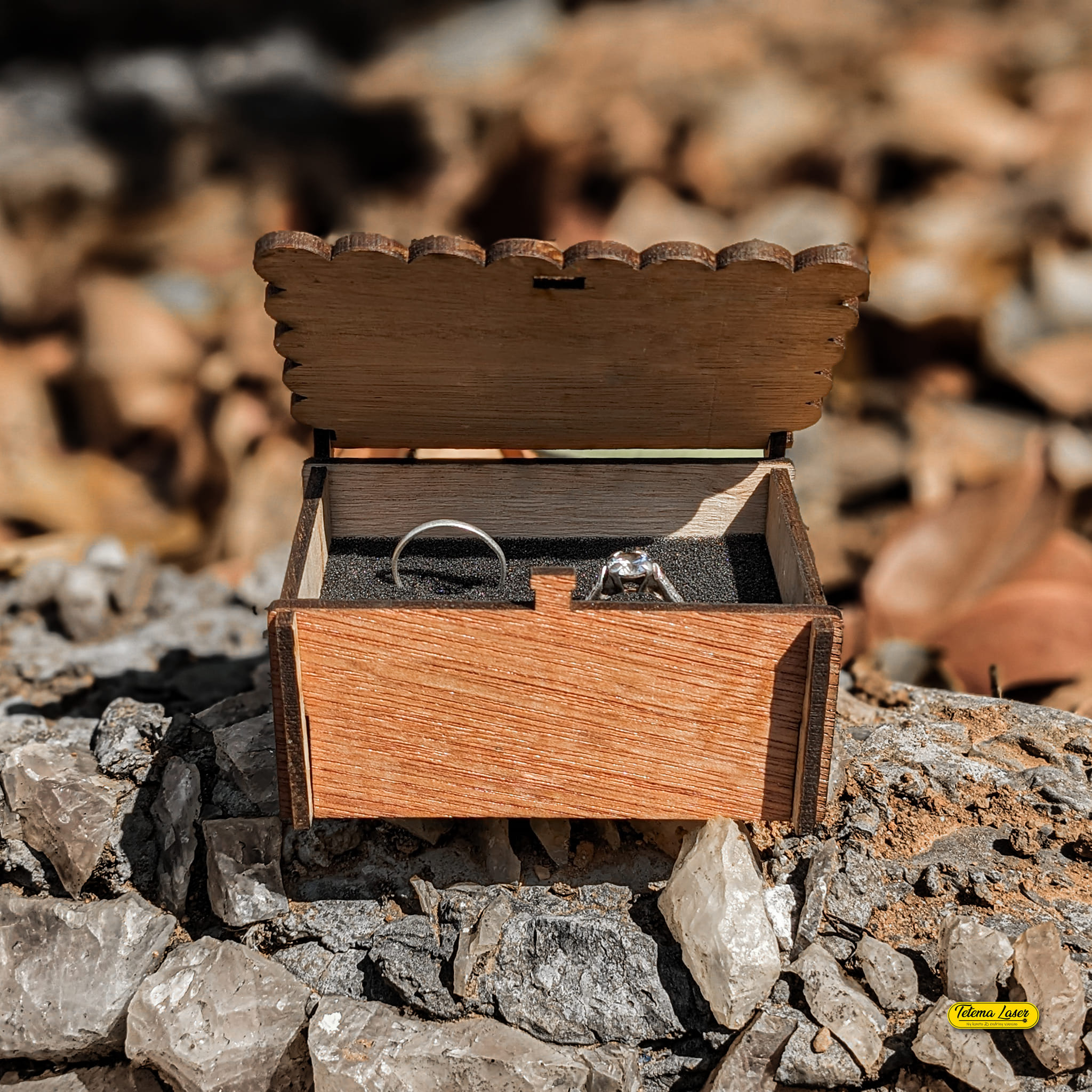 Coffret porte alliance en bois - Image 2