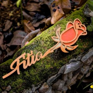 Rose en bois personnalisable