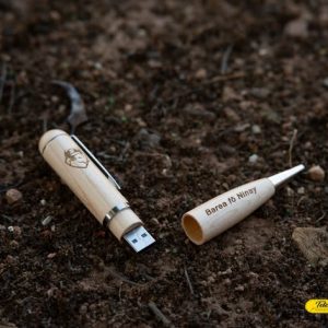 stylo USB en bois 2-en-1 32 Go