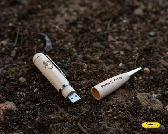 stylo USB en bois 2-en-1 32 Go